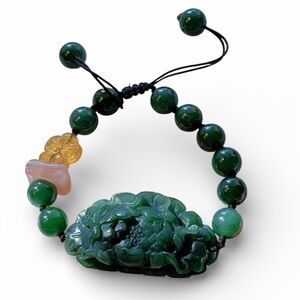 - - Authentic Hetian Nephrite  nephrite Bracelet w/ certified